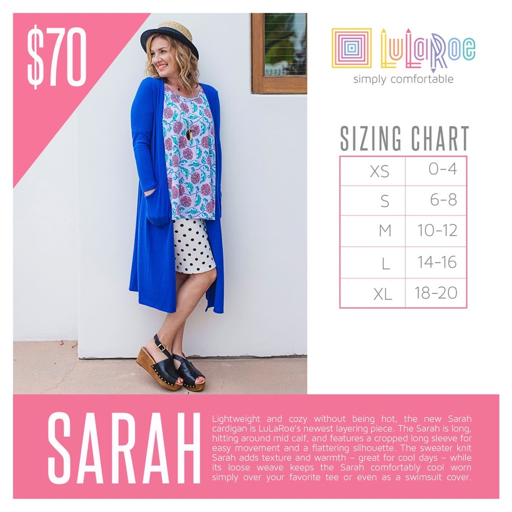 LulaRoe Sarah Long Open Floral Cardigan
